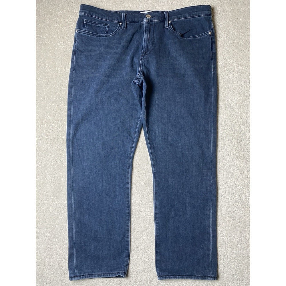 FRAME L'Homme Slim Jeans Men's‎ 38 Measured 39x27 Blue Stretch Dark Wash Denim